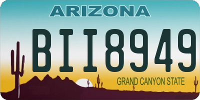 AZ license plate BII8949