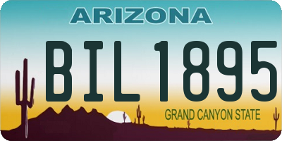 AZ license plate BIL1895