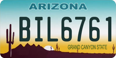 AZ license plate BIL6761