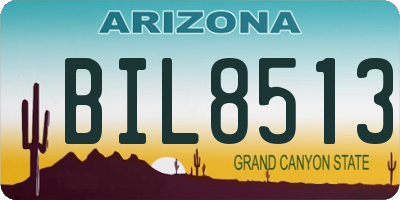 AZ license plate BIL8513