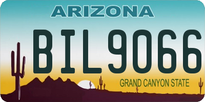 AZ license plate BIL9066