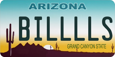 AZ license plate BILLLLS