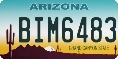 AZ license plate BIM6483