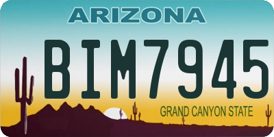 AZ license plate BIM7945