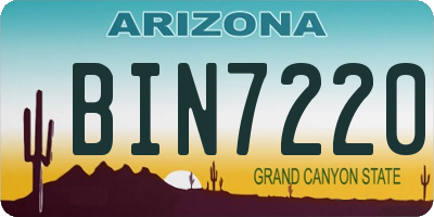 AZ license plate BIN7220