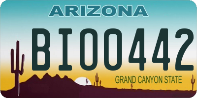 AZ license plate BIO0442