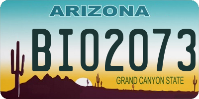 AZ license plate BIO2073