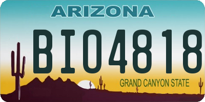 AZ license plate BIO4818