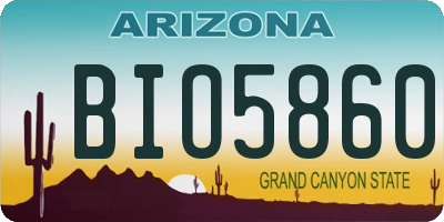 AZ license plate BIO5860