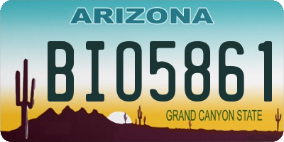 AZ license plate BIO5861