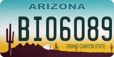 AZ license plate BIO6089