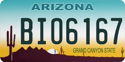 AZ license plate BIO6167