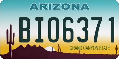 AZ license plate BIO6371