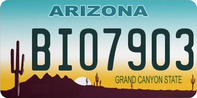AZ license plate BIO7903