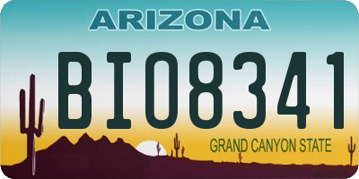 AZ license plate BIO8341