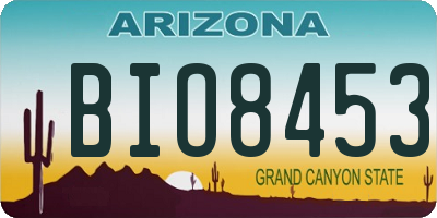 AZ license plate BIO8453