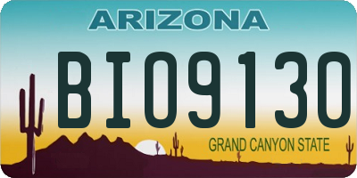 AZ license plate BIO9130