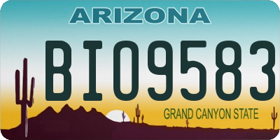 AZ license plate BIO9583