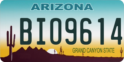 AZ license plate BIO9614