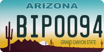 AZ license plate BIP0094