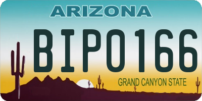 AZ license plate BIP0166