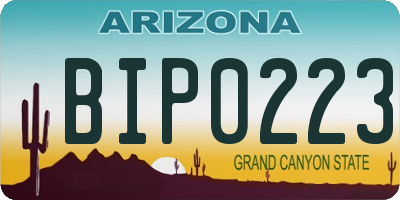 AZ license plate BIP0223