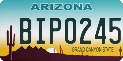 AZ license plate BIP0245