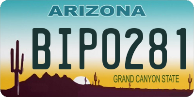 AZ license plate BIP0281