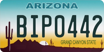 AZ license plate BIP0442