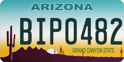 AZ license plate BIP0482