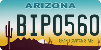 AZ license plate BIP0560