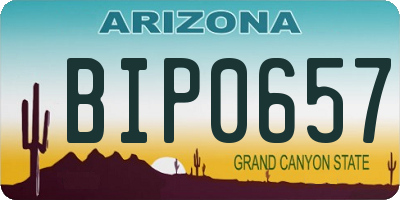 AZ license plate BIP0657