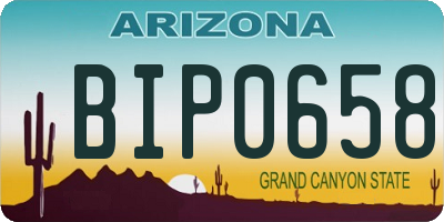 AZ license plate BIP0658