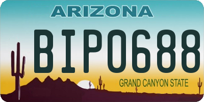 AZ license plate BIP0688