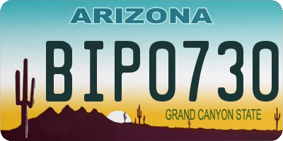 AZ license plate BIP0730