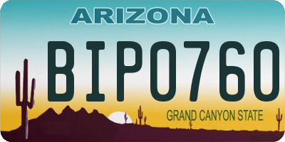 AZ license plate BIP0760