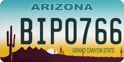 AZ license plate BIP0766