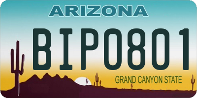 AZ license plate BIP0801