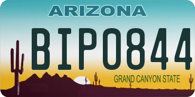 AZ license plate BIP0844