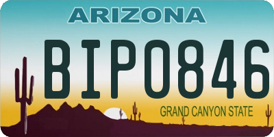 AZ license plate BIP0846