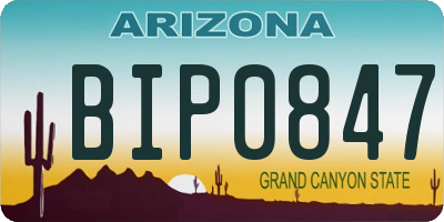 AZ license plate BIP0847