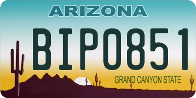 AZ license plate BIP0851