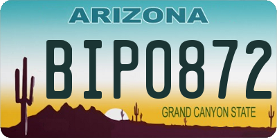 AZ license plate BIP0872