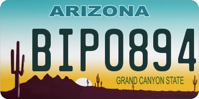 AZ license plate BIP0894