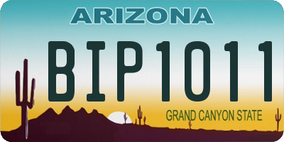 AZ license plate BIP1011
