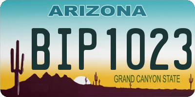 AZ license plate BIP1023