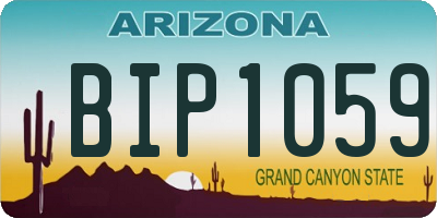 AZ license plate BIP1059