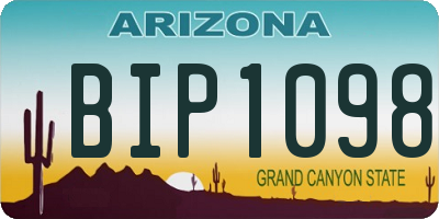 AZ license plate BIP1098