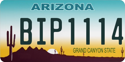 AZ license plate BIP1114