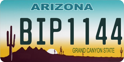 AZ license plate BIP1144